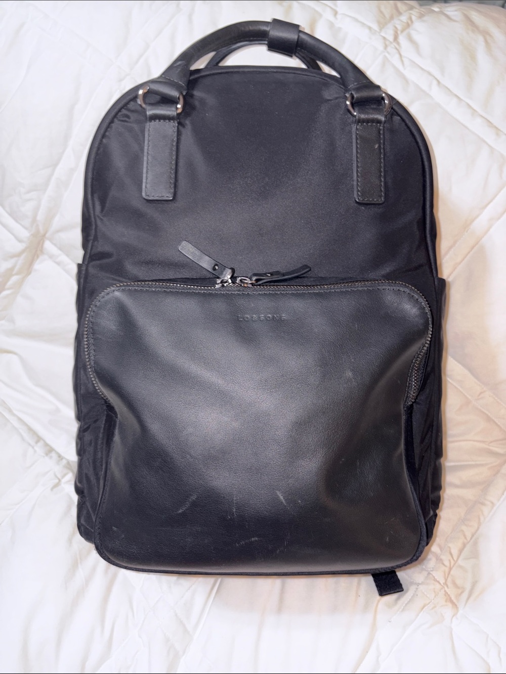 Lo & Sons Rowledge Black Backpack Travel Laptop Carry On Work Bag